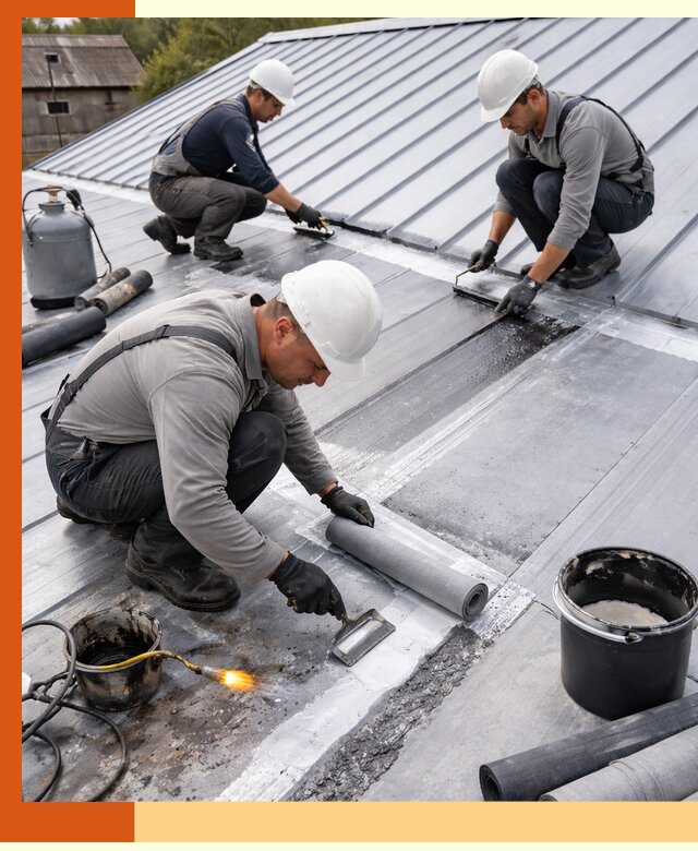 Гидроизоляция металлической кровли с гарантией в Лысьве