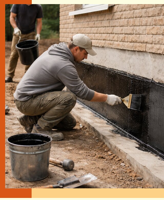 Гидроизоляция цоколя домов и зданий в Лысьве эффективными методами