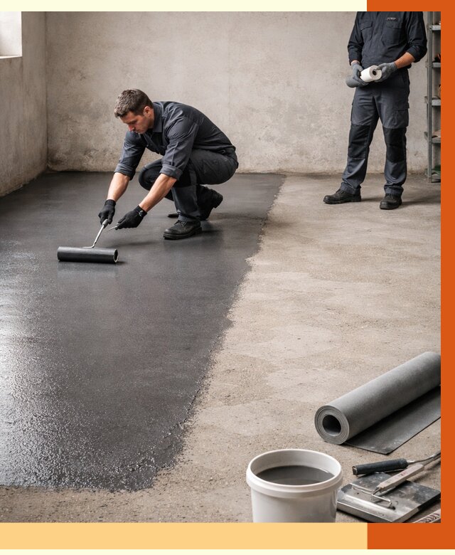 Гидроизоляция гаражного пола в Лысьве от 3590 руб./м² — ТепломастерЛсь профессионально