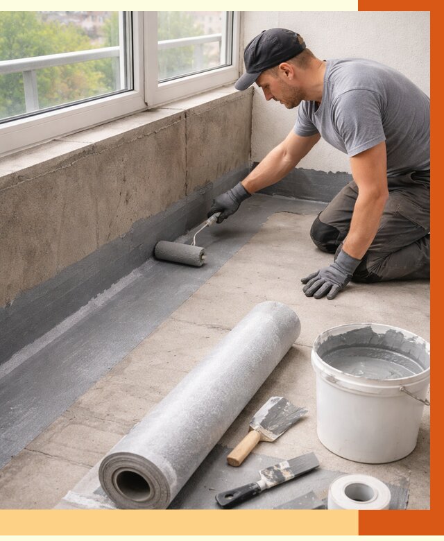 Профессиональная гидроизоляция балкона в Лысьве от 4308 руб. | ТепломастерЛсь