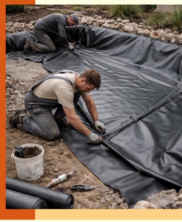 Гидроизоляция пруда в Лысьве: надежная защита и герметизация