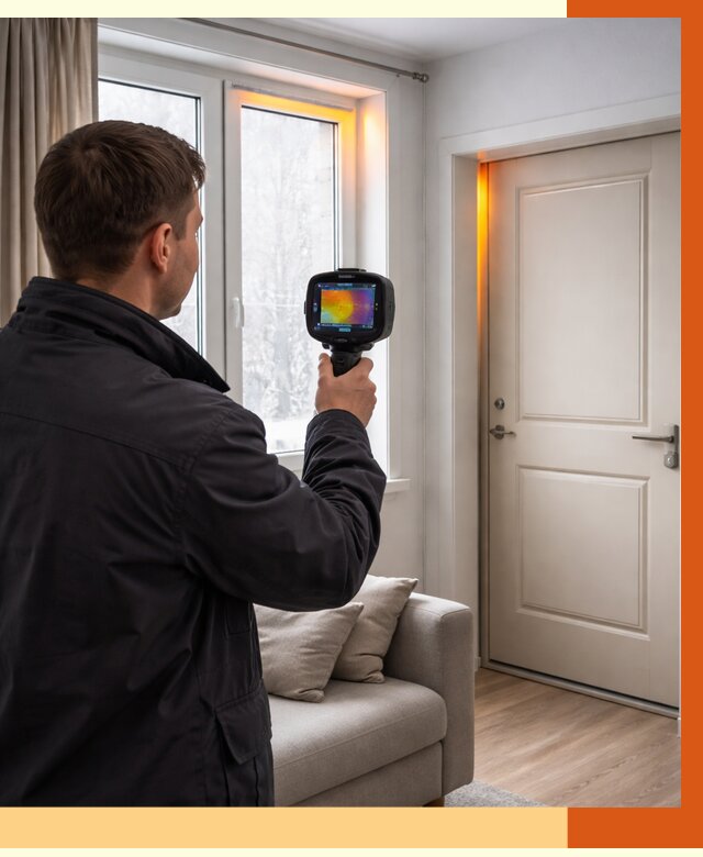 Тепловизионное обследование окон и дверей в Лысьве от 4616 руб. | ТепломастерЛсь