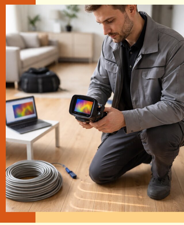 Тепловизионное обследование тёплого пола в Лысьве для точной диагностики