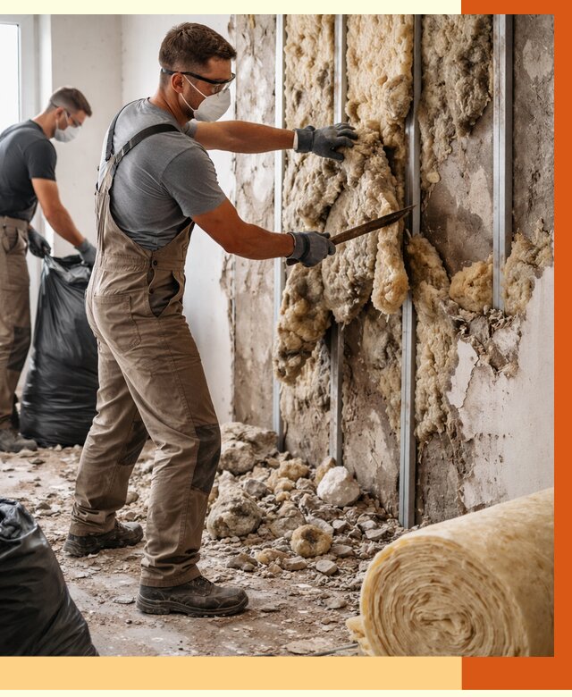 Демонтаж старого утеплителя в Лысьве от 3590 руб. — работы под ключ | ТепломастерЛсь