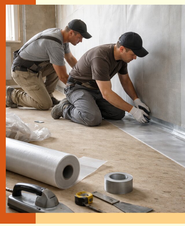 Монтаж пароизоляции для дома и помещений в Лысьве