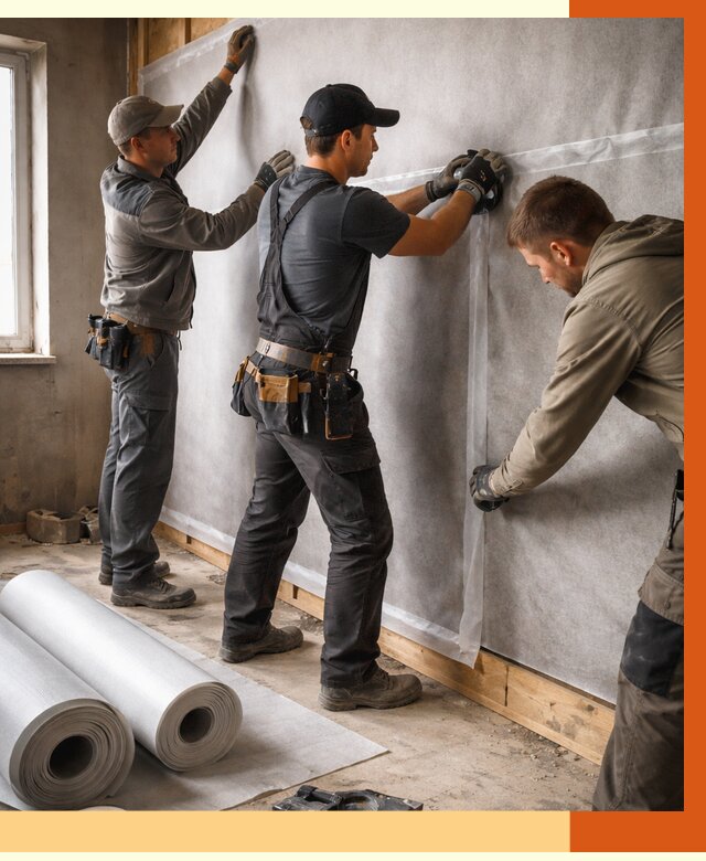 Монтаж ветроизоляции в Лысьве от 4616 руб./м2 — профессионально | ТепломастерЛсь