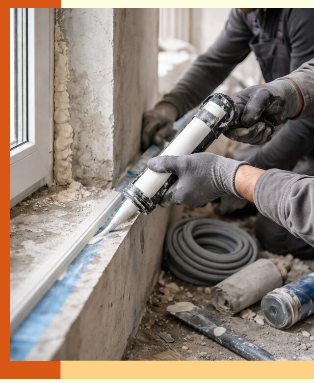 Герметизация стыков и примыканий зданий в Лысьве