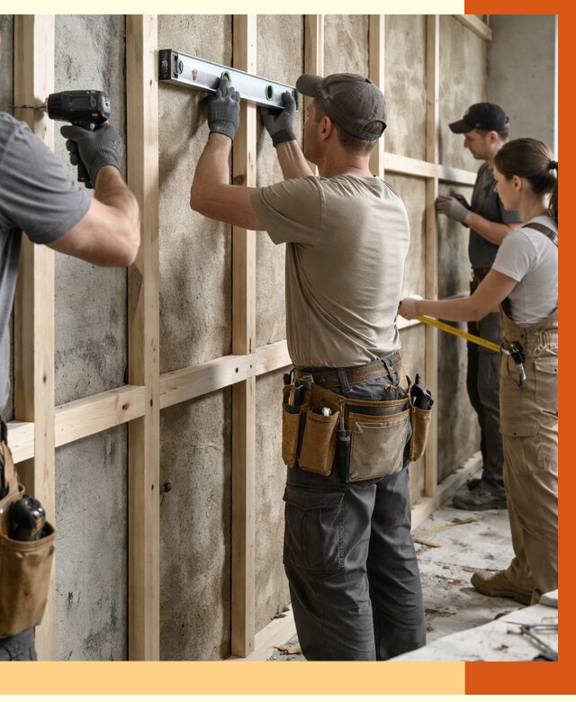 Монтаж обрешетки под утепление в Лысьве от 1180 руб/м² | Заказать у ТепломастерЛсь