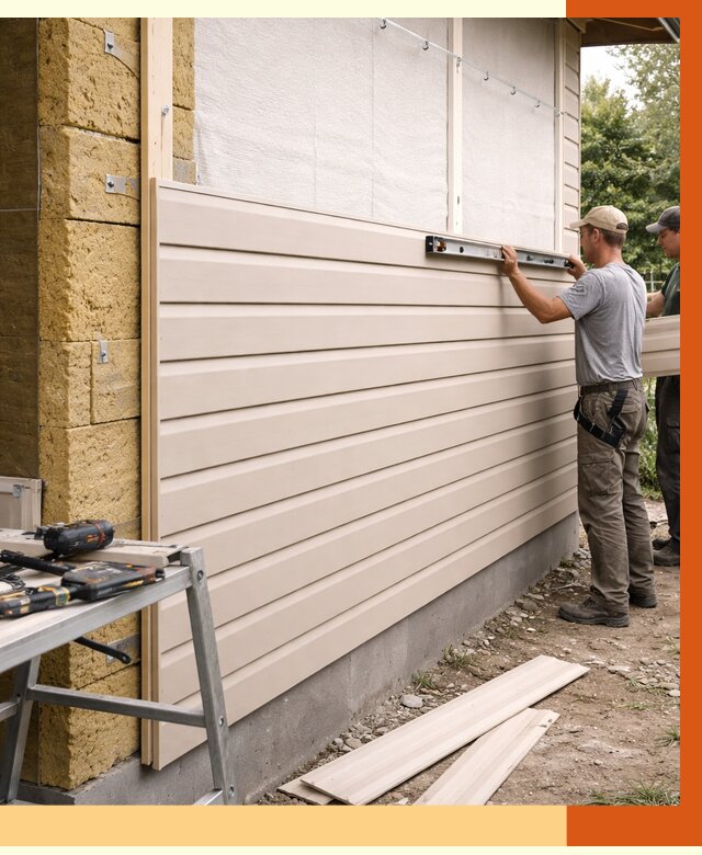 Монтаж сайдинга после утепления в Лысьве от 1898 руб. — обшивка и облицовка | ТепломастерЛсь