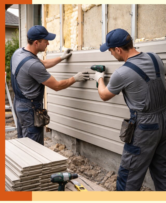 Монтаж сайдинга после утепления в Лысьве качественно и надежно